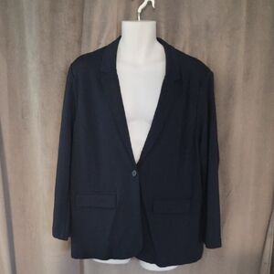 NWT Fransa Size 50 (Ptp 25") Women's Navy Single-Button Blazer